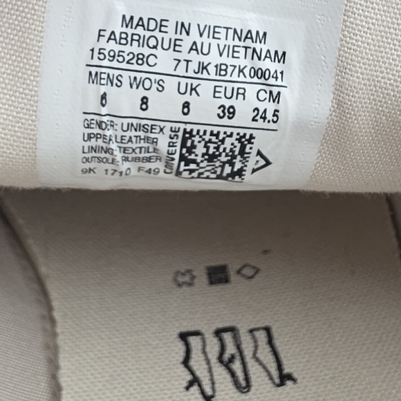 Converse All Star Blocked Nubuck CTAS Ox Egret Driftwood Light Grey Unisex 6M|8W - Picture 12 of 12